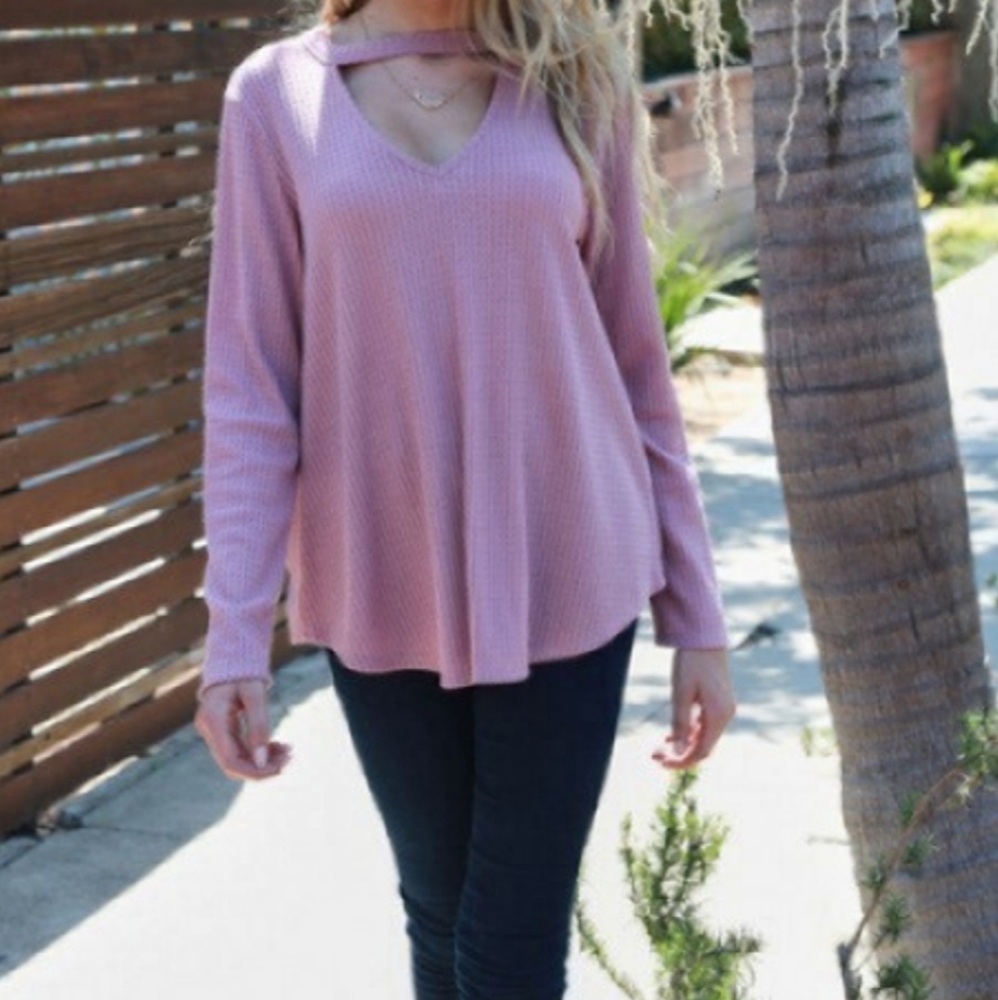 Pink long sleeve tee